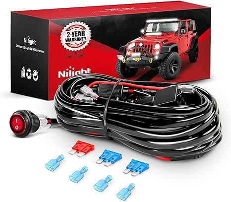 Nilight NI WA 06 LED Light Bar Wiring Harness Kit